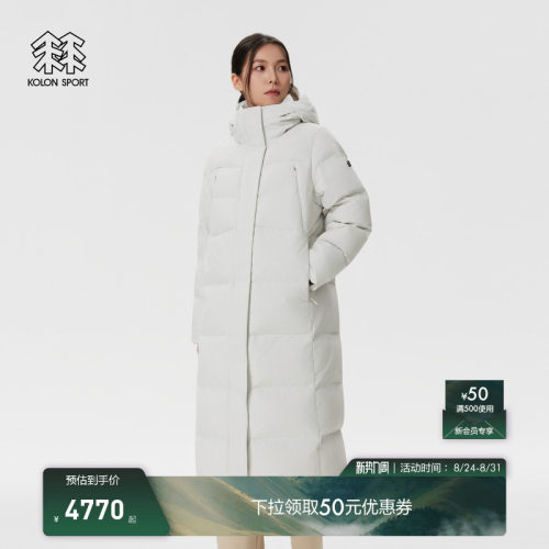 KOLON SPORT可隆长款羽绒衣防水GTX女士SUPER BENCH防风羽绒夹克