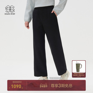 KOLON SPORT可隆户外休闲裤女士抓绒长裤通勤商务运动裤