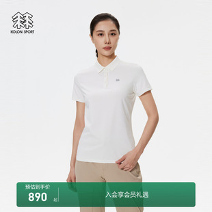 上衣 KOLON SPORT可隆短袖 POLO衫 女士夏弹力吸湿速干防晒UPF50