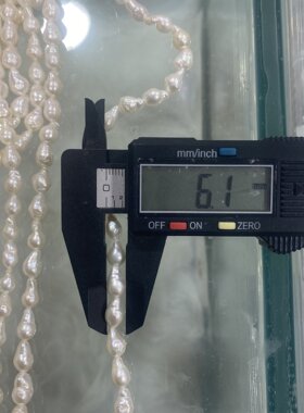 天然淡水珍珠约6mm巴洛克强光灯泡珠水滴珠项链手链精致配件