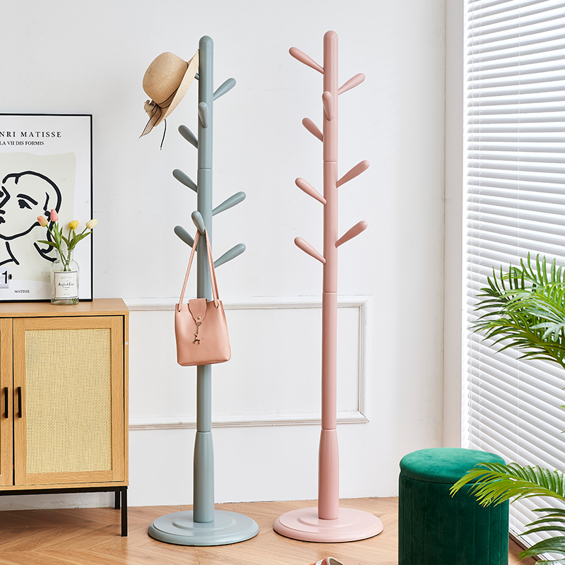 速发实床衣帽架创架家用衣架卧室轻奢衣服架子木尾挂意简约挂衣架