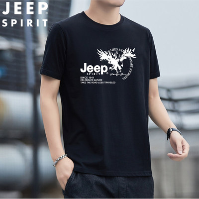 JEEPSPIRIT吉普短袖T恤纯棉