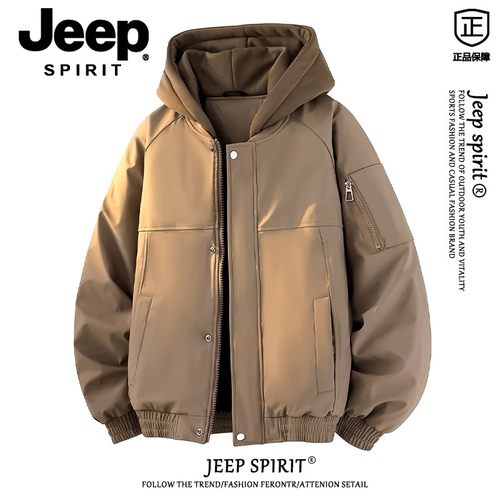 JEEPSPIRIT吉普休闲连帽羽绒服