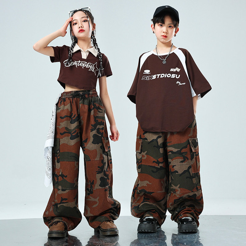 儿童街舞演出服funky嘻哈队服