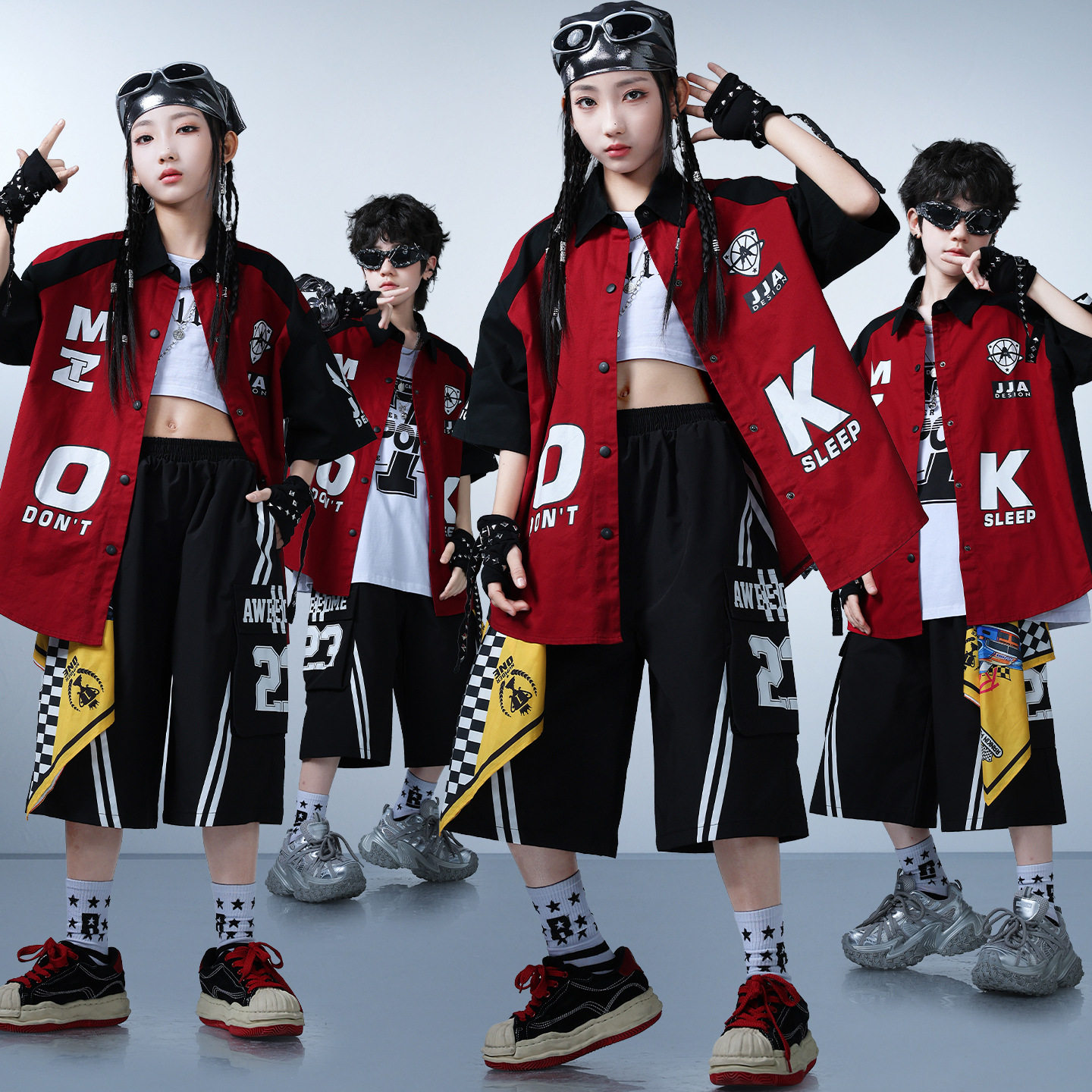 儿童嘻哈街舞hiphop演出服套装
