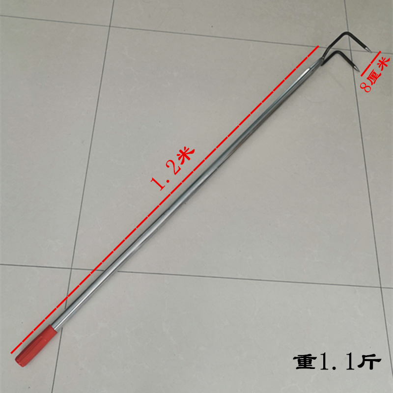 二齿钩挠子农用家用垃圾钩松土钩子开荒耙子焊接锻打园艺二齿锄头 农机/农具/农膜 耙子 原图主图