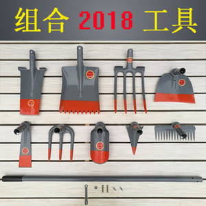 。锰钢锄头九齿十五齿农用翻地铲子除草耙子方锹叉农具种菜种花工