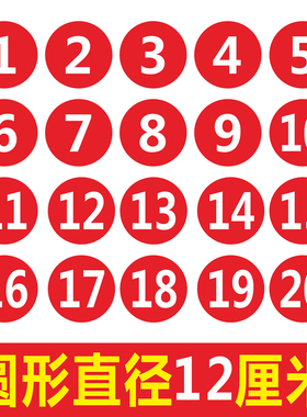 pvc编号橱柜数字贴防水
