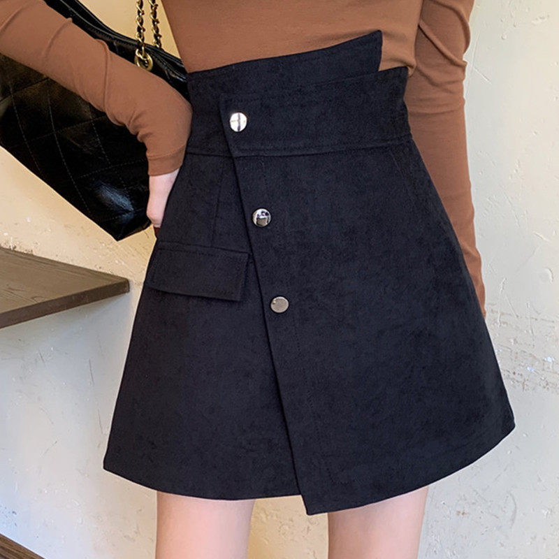 不规则短裤裙女高腰大码胖mm秋冬藏肉显瘦遮胯a字裙裤毛呢阔腿裤,女装/女士精品,西装裤/正装裤,淘宝优惠券,粉丝福利购,淘宝优惠卷