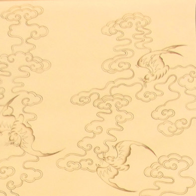 掇英轩真品推荐包邮真金手绘粉蜡笺双线云蝠文化文房用品纸笺宣纸