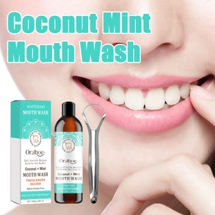 Whitening Yellow Mouthwash Teeth Cleanin Stains Tongue