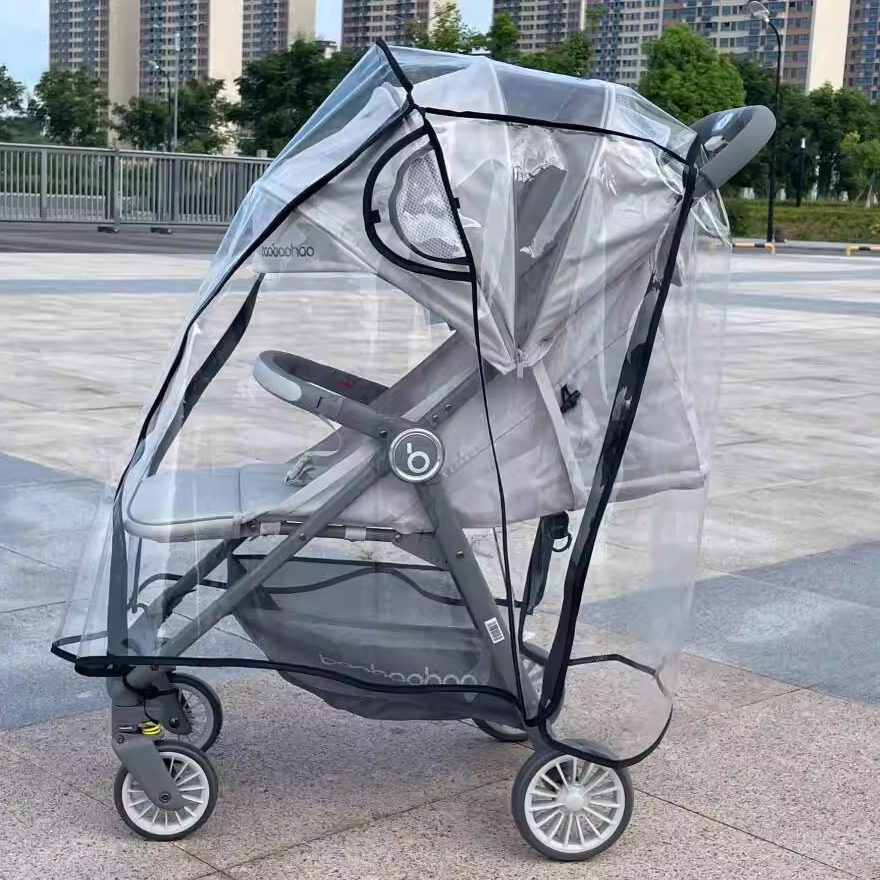 适用宝宝好726plus婴儿车雨罩防风罩通用726口袋推车挡风保暖雨衣