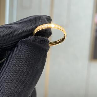 周大福代购 新款ING系列排钻足金黄金钻石戒指女  定价七折 RU221