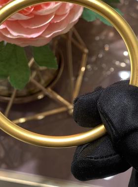 周大福实心素圈黄金手镯