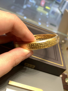 周大福 传承系列古法心经黄金足金手镯可旋转 克减80 计价F218628