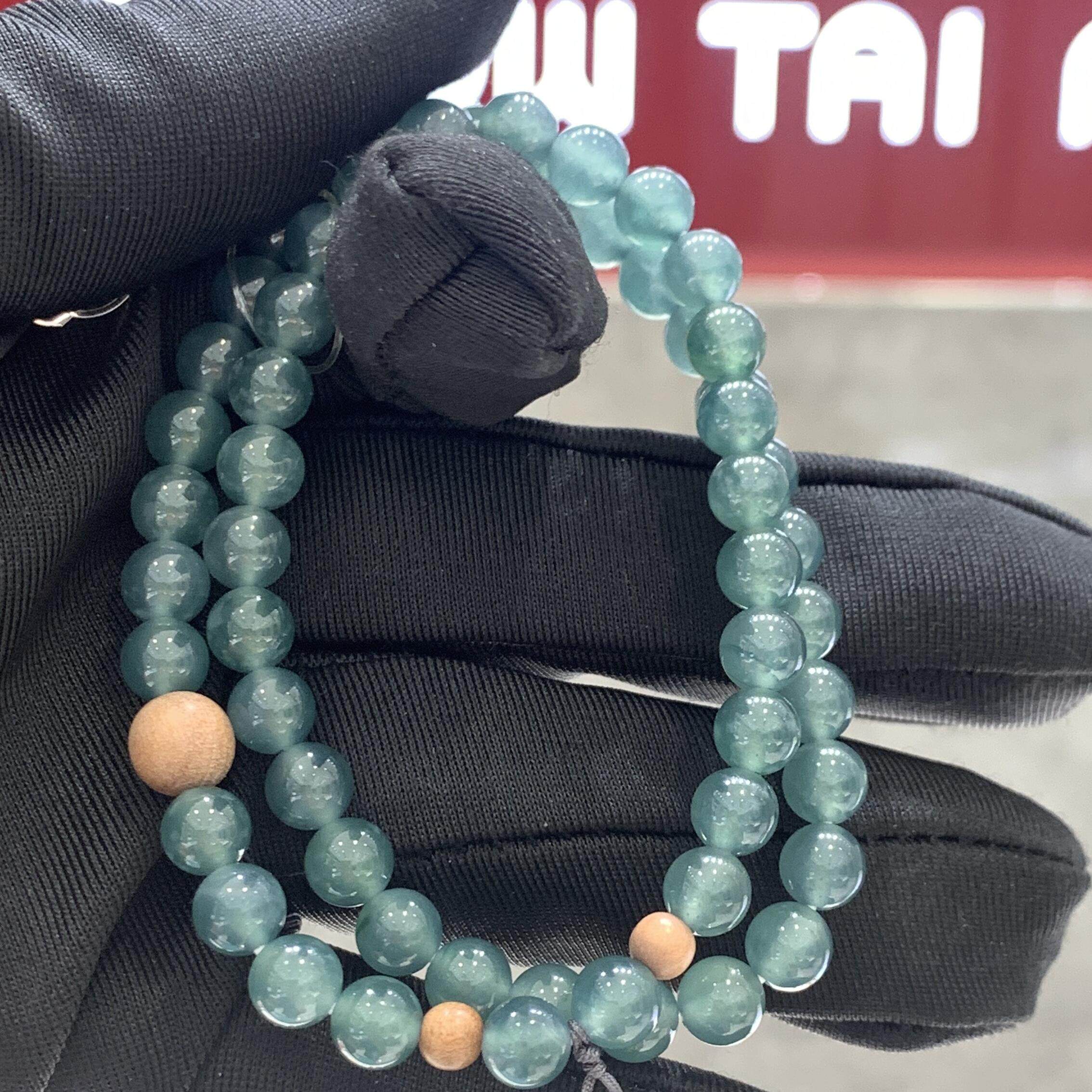 周大福翡翠葫芦双圈手串图片