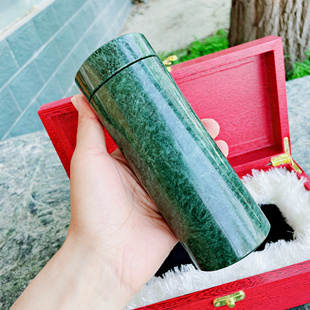 酒泉夜光杯武山鸳鸯玉玉石保温杯玉石水杯甘肃特产夜光杯玉石水杯