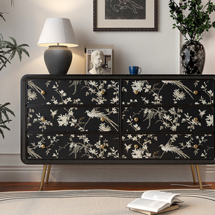 柜子贴纸法式复古客厅抽屉柜入户门鞋柜翻新改造橱柜斗柜自粘贴画