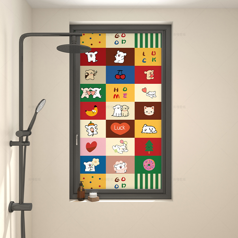 卡通翻新改造静电免胶玻璃贴膜