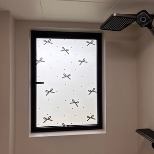 简约蝴蝶结卫生间玻璃贴膜防窥防走光厨房阳台玻璃窗防窥膜静电贴