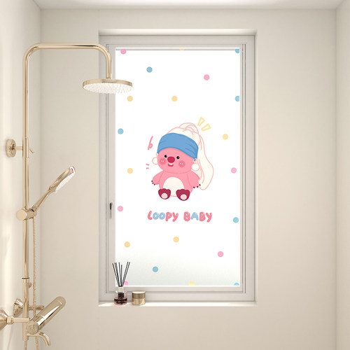 南墙壁纸可爱露比磨砂玻璃贴膜