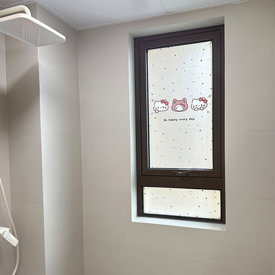 卡通Kitty猫防窥静电玻璃贴