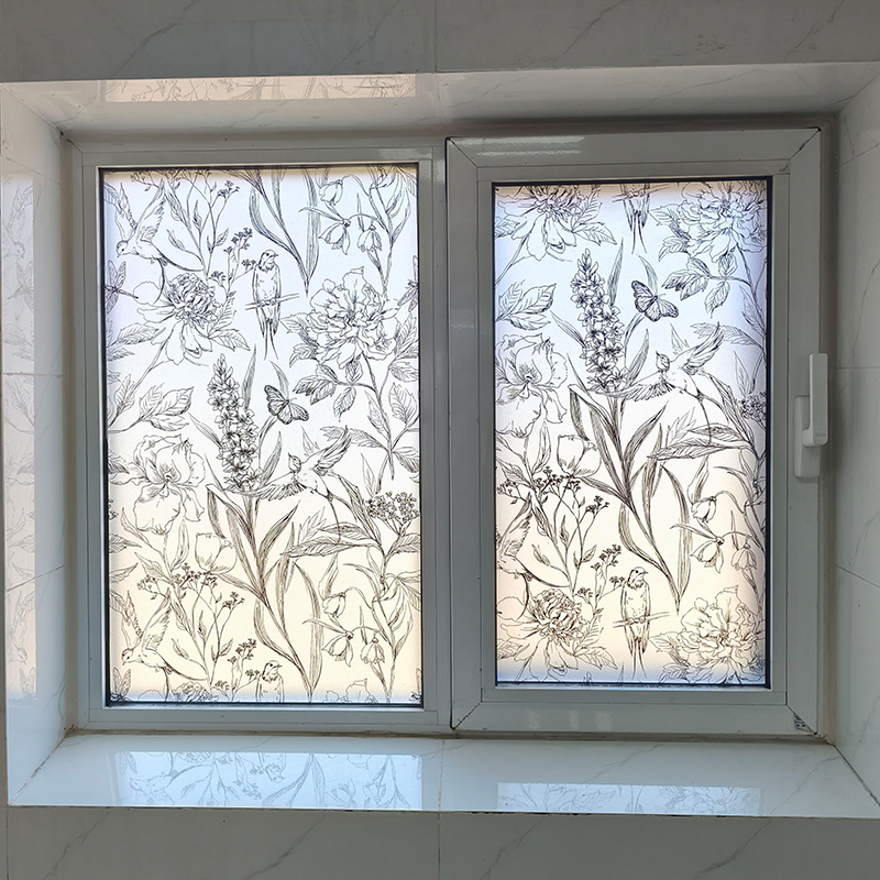 浴室法式复古窗花卫生间装饰磨砂