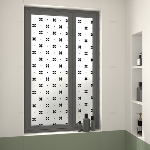 复古黑白花纹厨房窗户装饰贴纸