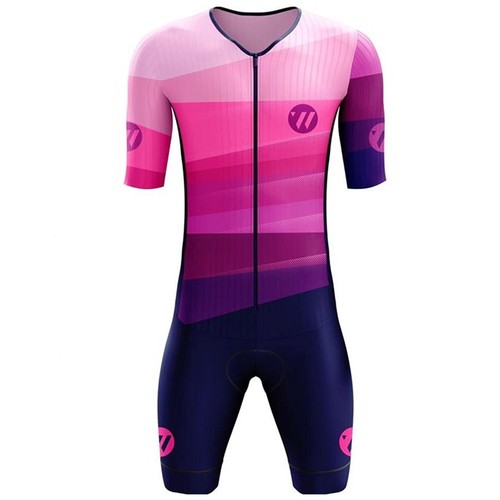 Vvs连体骑行服夏季铁人三项男短袖自行车紧身服公路车专业比赛服