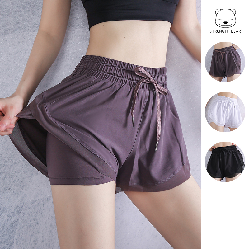 运动短裤女防走光高腰薄款