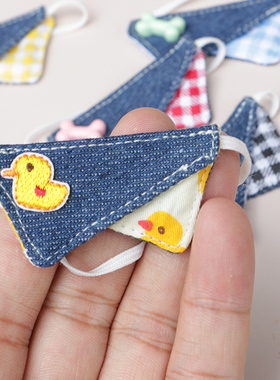 新款10cm棉花娃娃公仔玩偶衣服装饰发箍小配件自嘲熊围兜口水巾