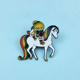 卡通动漫彩虹马胸针ins个性和她的朋友衣帽服饰领针徽章