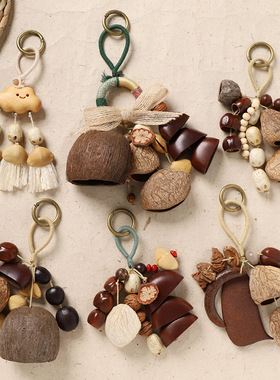 天然手工果壳挂铃种子手摇铃铛满愿果实包包挂饰云南礼物