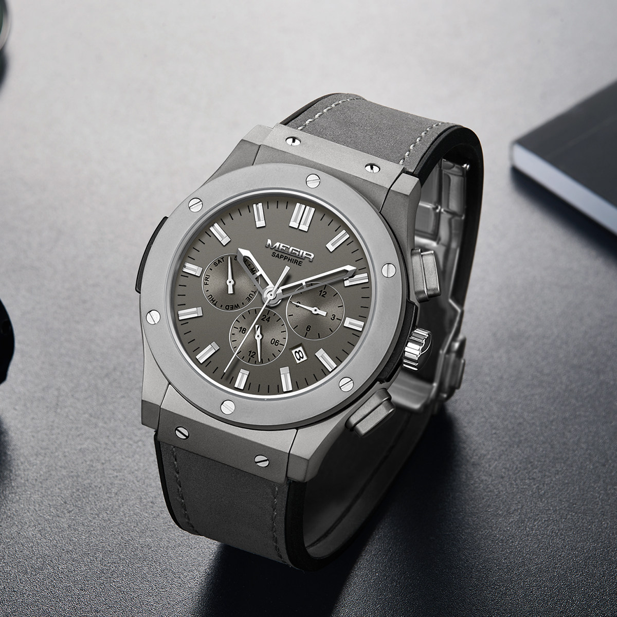 皮带款手表蓝宝石多功能休闲运动风精钢防水全自动真皮男士机械表|ruв категории часы, часы - от Buy2taobao.com для оказания профессиональной услуги покупки агента Taobao