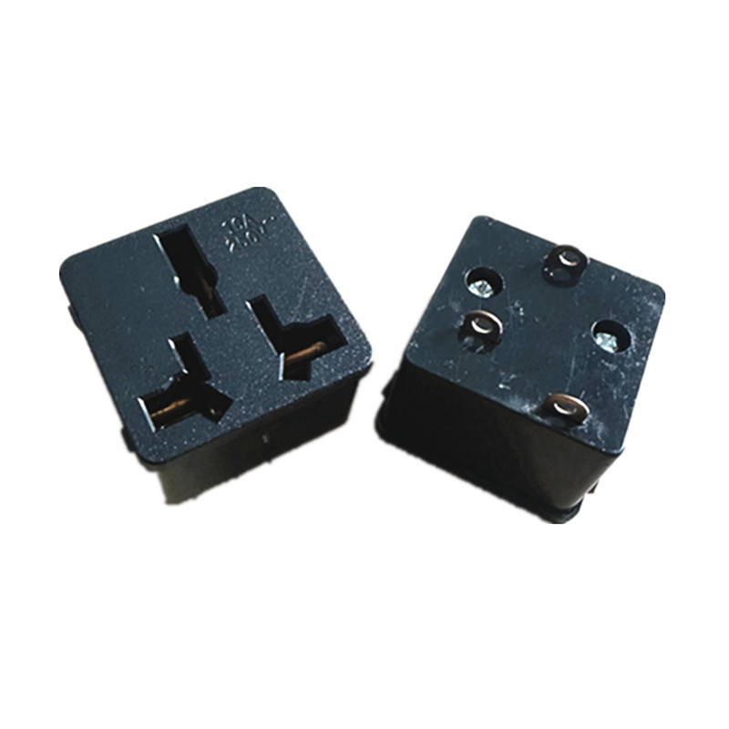 16A嵌入式三插孔PDU机柜模块插座通信设备插座多用孔插座模块配件