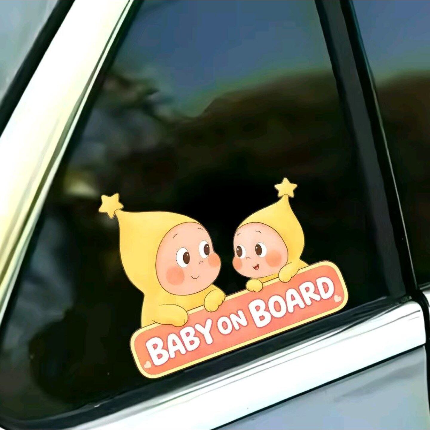 babyonboard车贴车内有宝宝baby on board星星人个性车贴警示汽车
