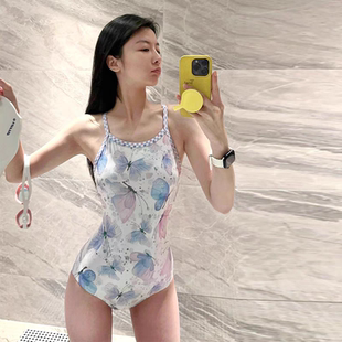 泳衣女2025新款 泡温泉连体女士绝美显瘦游泳馆专用竞速游泳衣 爆款