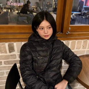 韩国代购 noiago 新款休闲百搭羽绒服连帽保暖轻便排骨外套
