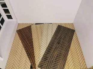 DIY娃屋PVC仿木纹人字纹地板人偶娃娃小屋房子屋子拍照场景背景