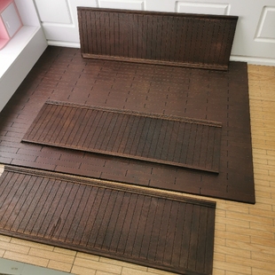 DIY娃屋地板墙裙 6分BJD SD小布Blythe拍照整块木地板砖纹背景板