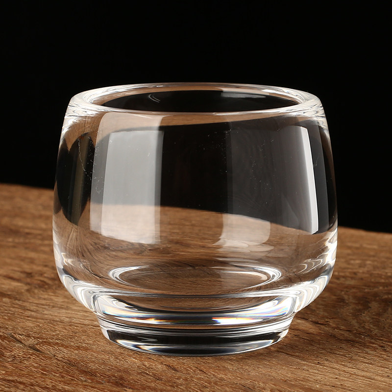 天然水晶打磨水晶茶杯水杯 高脚杯透明杯白水晶杯子烈酒杯养生杯