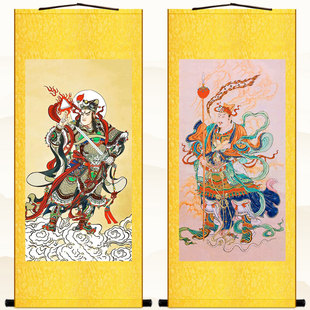 明清古画版 华光大帝马元帅神像画 中式复古卷轴挂画装饰画水陆画