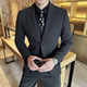职业装 高端2025新款 商务休闲新郎伴郎西装 纯色西服套装 春秋男士