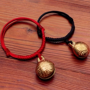 2026本命年红绳手链有声虎头学步铜铃铛防踢被男女宝宝婴儿童脚链