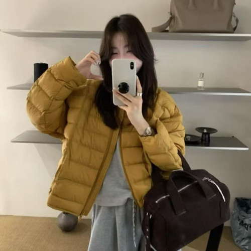 1988-绒圆领保暖新国标90白鸭绒拉链保暖羽绒服外套8809圆领排骨