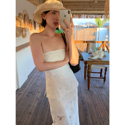 WATER OFFICIAL-立体提花抹胸背心5428