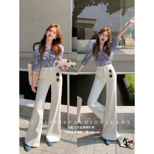 型巨无敌好超推荐 版 牛仔裤 高品质四面弹 IEZ 91585 贴腿喇叭裤