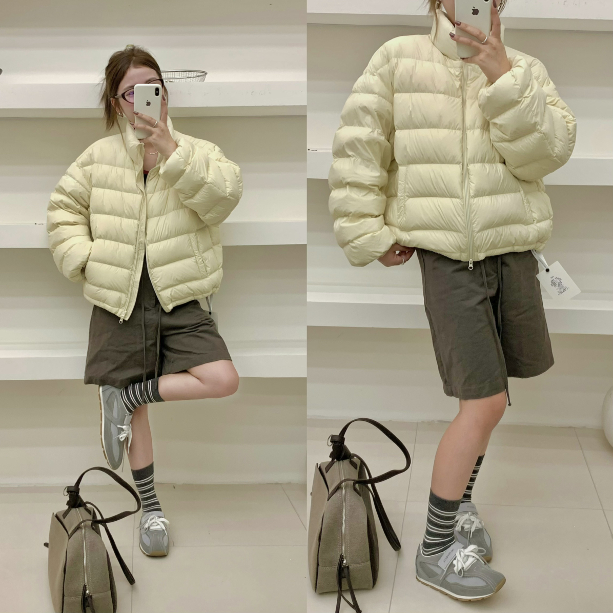 喜番-了高品质高抛绒手感极好的排骨宽松保暖羽绒服外套YS1-6823
