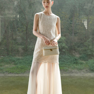 26年早春高端假两件拼接设计无袖 连衣裙OPS4340 MODISH