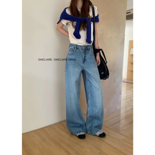 B9082 牛仔裤 代嘉儿感口袋莫代尔面料无弹高级洗水韩版 直筒牛仔裤